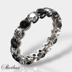 טבעת איטרניטי 18 שחור לבן (Eternity Black&White)