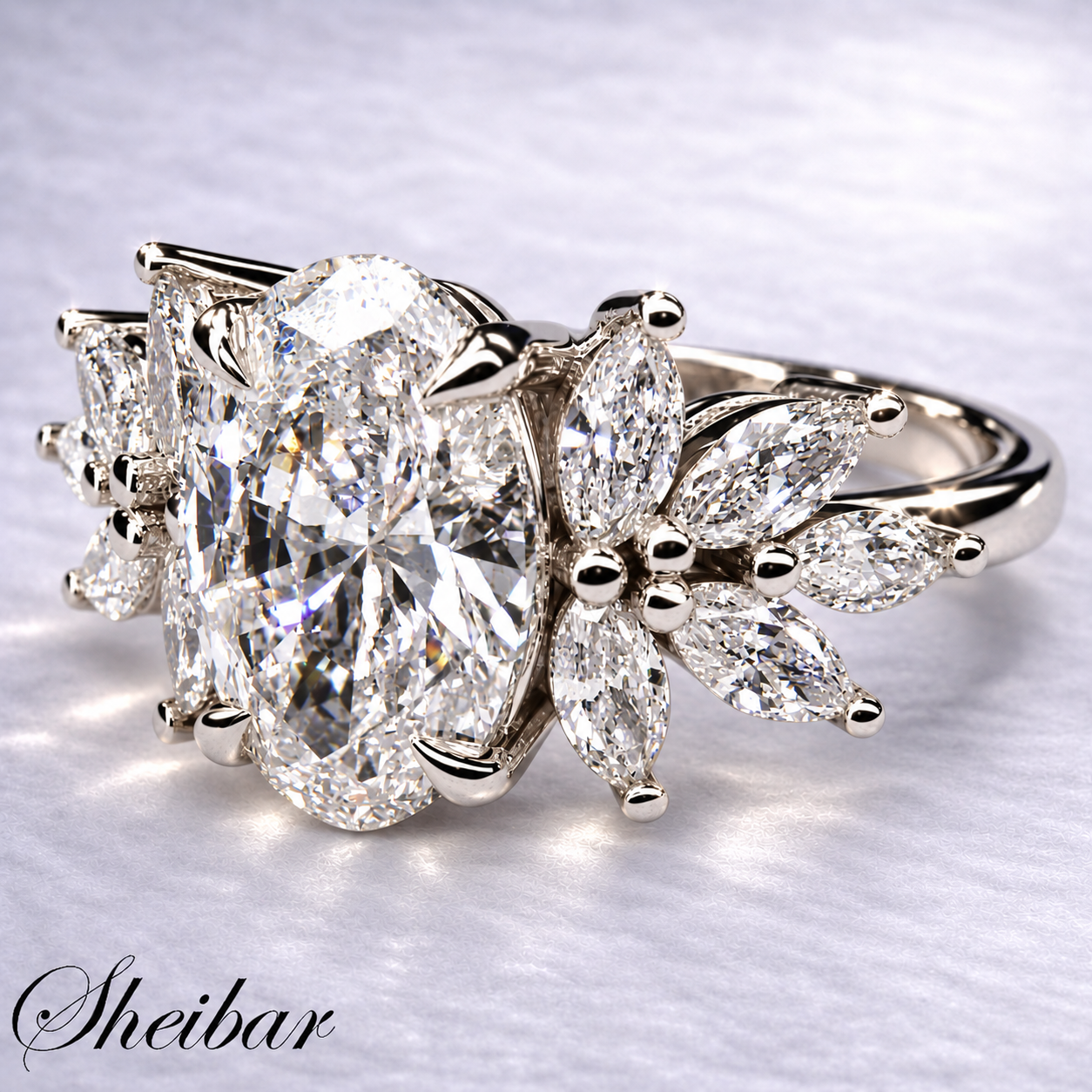 Radiant Sheibar Diamond Ring