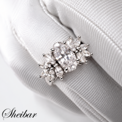Sheibar Floral Diamond Ring Close-Up
